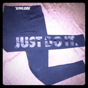 Nike “just do it” black leggings